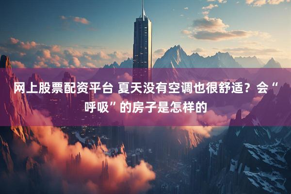 网上股票配资平台 夏天没有空调也很舒适？会“呼吸”的房子是怎样的